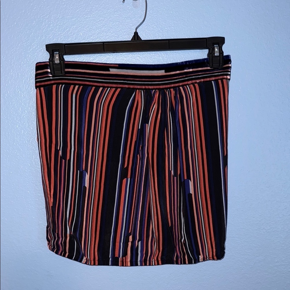 French Connection Silk Striped Multicolor Women's Strapless Top - size 6. B1